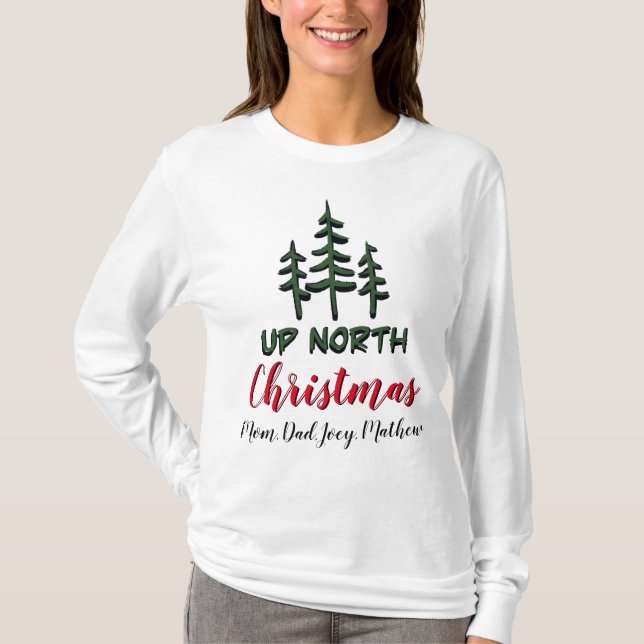 Bis Nordweihnachtsfest, anpassbar | Evergreens T-Shirt (Vorderseite)