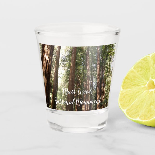 Bis Redwoods II im Muir Woods National Monument Schnapsglas (Vorderseite)
