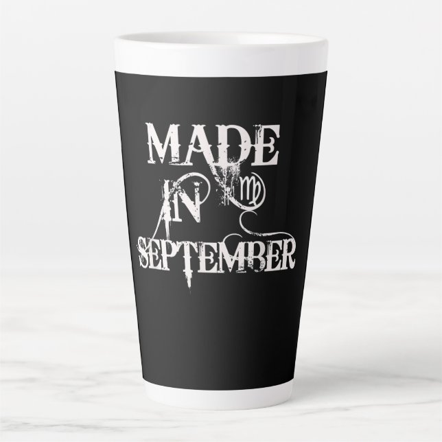 Bis September | Geburtstagsgeschenk | Virgo Zodiac Milchtasse (Vorderseite)