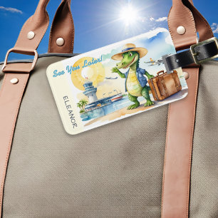 Bis später Alligator Cartoon Personalisiert Gepäckanhänger