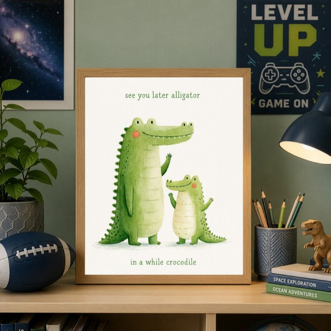 Bis später Alligator Süßes Krokodil Poster (Von Creator hochgeladen)