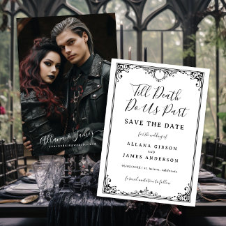 Bis Tod tun wir Teil Hochzeit Foto Save the Date