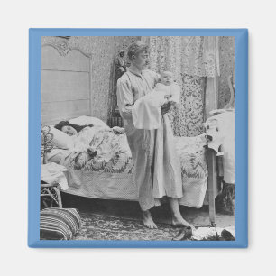 Bis um 3 Uhr - Vintages Stereoview Magnet