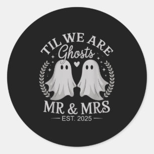 Bis wir Geister sind - Niedlich Mr. & Mrs. Wed Runder Aufkleber