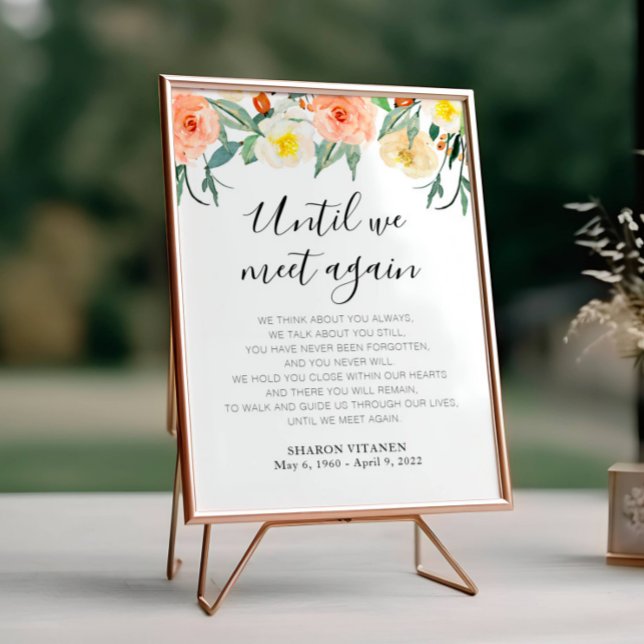 Bis wir uns wieder treffen Pfirsichbeergedicht Poster (Von Creator hochgeladen)