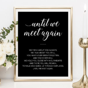 Bis wir uns Wiedersehen Weiße Schwarze Hochzeit Ge Poster