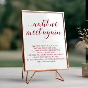 Bis wir wieder Burgund-Hochzeitgedicht treffen Poster