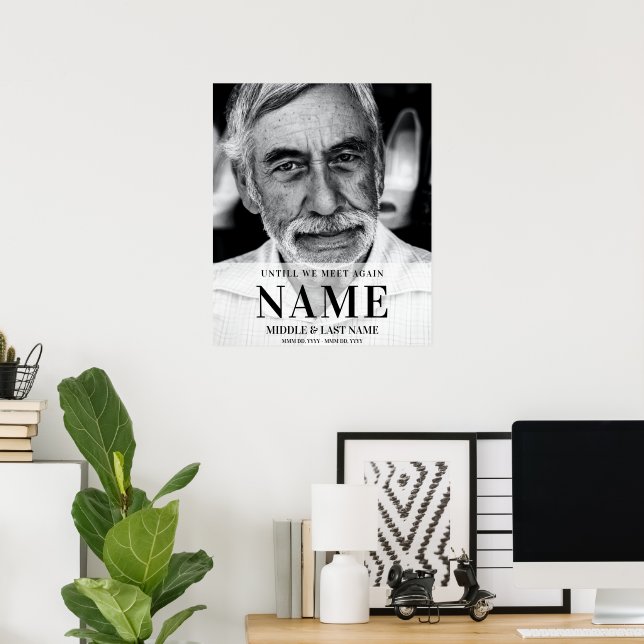 Bis wir wieder ein modernes mutiges Foto-Memorial  Poster (Heimbüro)