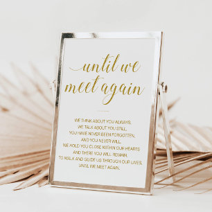 Bis wir wieder Gold Wedding Memorial treffen Poster
