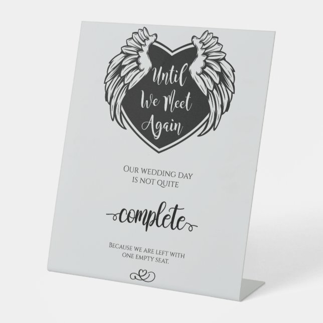 Bis wir wieder Hochzeit treffen Sockelschild (Vorderseite)