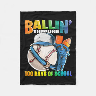 Bis zu 100 Tage im Baseball-Kindergarten B Fleecedecke