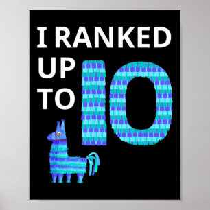Bis zu 10 Geburtstag Videospiel Llama Piñata B Poster