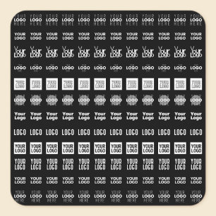 Bis zu 12 verschiedene Logos oder hochgeladene Bil Quadratischer Aufkleber