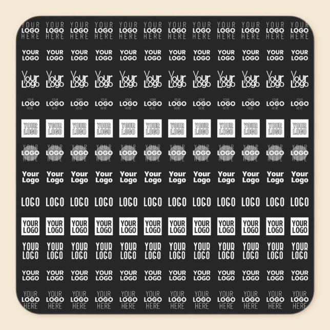 Bis zu 12 verschiedene Logos oder hochgeladene Bil Quadratischer Aufkleber (Von Creator hochgeladen)