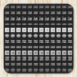 Bis zu 12 verschiedene Logos oder hochgeladene Bil Rechteckiger Pappuntersetzer