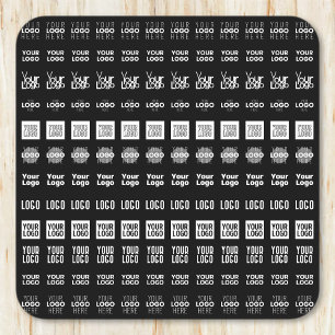 Bis zu 12 verschiedene Logos oder hochgeladene Bil Rechteckiger Pappuntersetzer