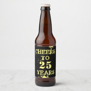 BIS ZU 25 JAHREN Bierflasche Bierflaschenetikett
