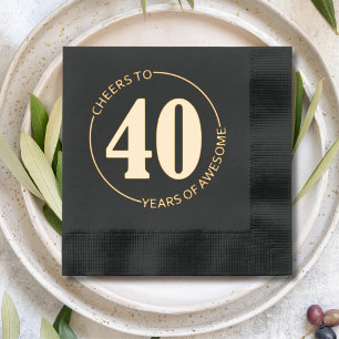 Bis zu 40 Jahre Phantastisch 40 Jahre Servietten Mit Folie