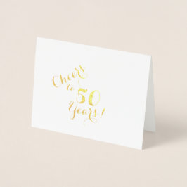 Bis zu 50 Jahre Note Card Folienkarte