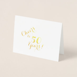 Bis zu 50 Jahre Note Card Folienkarte