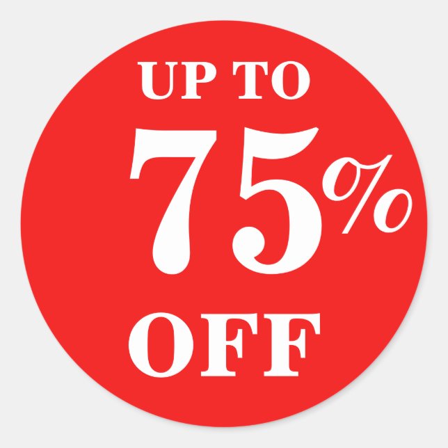 Bis zu 75 % weniger verkaufte Business-Sticker Runder Aufkleber (Vorderseite)