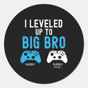 Bis zu Big Brother Design Video Game Player 1 Runder Aufkleber