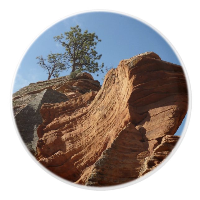 Bis zu Engeln Landing im Zion National Park Keramikknauf (Vorderseite)
