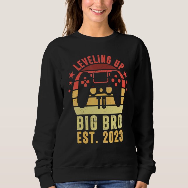 Bis zu großen Bro werde ich ein großer Bruder sein Sweatshirt (Vorderseite)