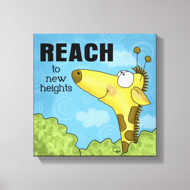 Bis zu New Heights Giraffe Leinwanddruck (Vorderseite)
