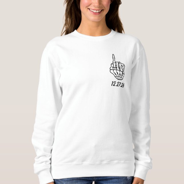 Bis-zu-Tod-Braut-Shirt, verlobt-gotischer Pullover (Vorderseite)