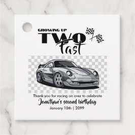 Bis zum 2. Geburtstag eines modernen Rennwagens Geschenkanhänger