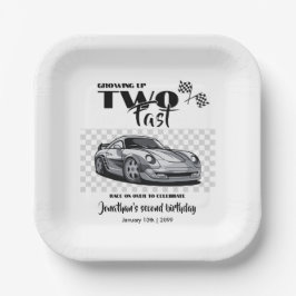 Bis zum 2. Geburtstag eines modernen Rennwagens Pappteller