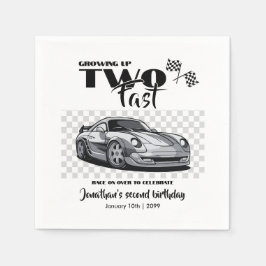 Bis zum 2. Geburtstag eines modernen Rennwagens Serviette