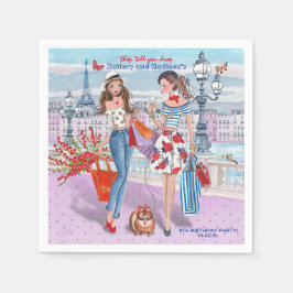 Bis zum Absetzen einkaufen |Geburtstagspartei | Pa Serviette