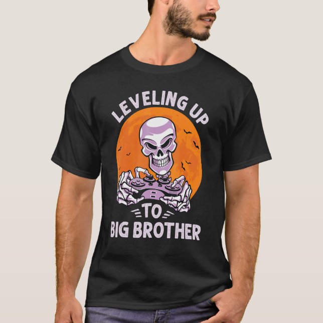 Bis zum Big Brother Gamer Gaming Skelett H T-Shirt (Vorderseite)