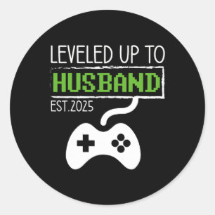 Bis zum Ehemann 2025 Video Game Funny Marrie Runder Aufkleber