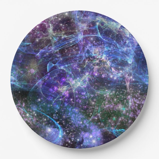 bis zum Ende der Zeit, die galaktische Raumumgebun Pappteller (Vorderseite)