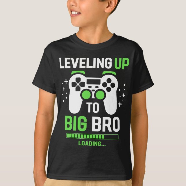 Bis zum großen Bruder-Gaming-Jungen T-Shirt (Vorderseite)