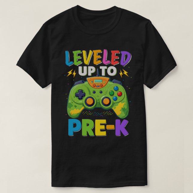 Bis zum "Pre-k-Gamer" zurück zu den Schulkindern T-Shirt (Design vorne)