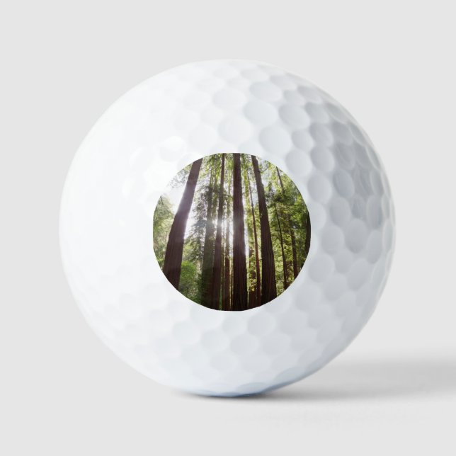 Bis zum Redwoods am Morgen Golfball (Vorderseite)