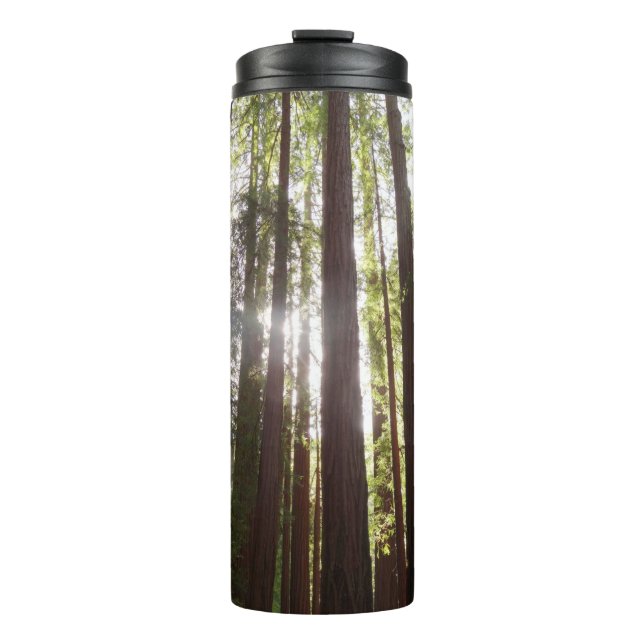 Bis zum Redwoods am Morgen Thermosbecher (Vorderseite)