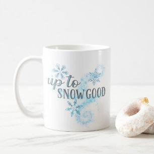 Bis zum Schnee gut lustige Winterferien-Typografie Kaffeetasse