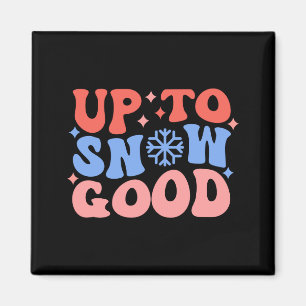 Bis zum Schnee gute lustige Wintergestaltung Magnet