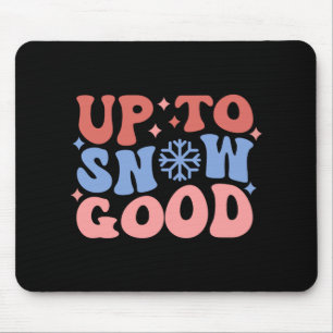 Bis zum Schnee gute lustige Wintergestaltung Mousepad