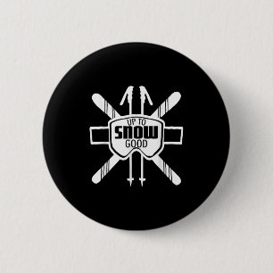 Bis zum Schnee gute Ski-Goggles Cooles Ski Weihnac Button