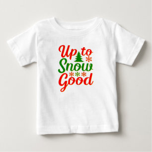Bis zum Schnee Gute Weihnachten Rotes Grün Baby T-shirt