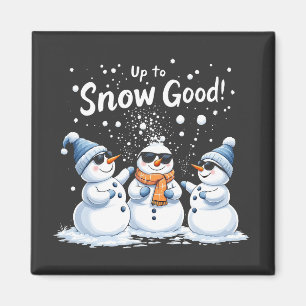 Bis zum Schnee Gute Weihnachten Schneemanns Magnet
