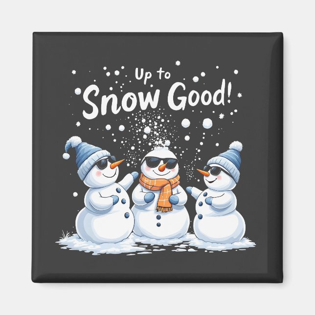 Bis zum Schnee Gute Weihnachten Schneemanns Magnet (Vorne)