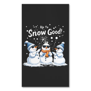 Bis zum Schnee Gute Weihnachten Schneemanns Magnetische Visitenkarte
