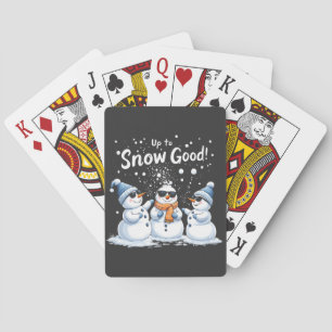 Bis zum Schnee Gute Weihnachten Schneemanns Spielkarten